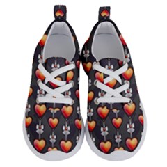 Love Heart Background Valentine Running Shoes by HermanTelo