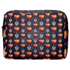 Love Heart Background Valentine Make Up Pouch (large)