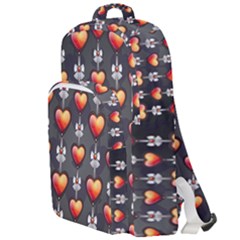 Love Heart Background Valentine Double Compartment Backpack