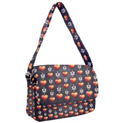 Love Heart Background Valentine Courier Bag by HermanTelo