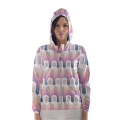 Seamless Pattern Background Entrance Women s Hooded Windbreaker