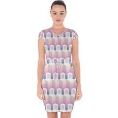 Seamless Pattern Background Entrance Capsleeve Drawstring Dress  by HermanTelo