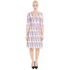 Seamless Pattern Background Entrance Wrap Up Cocktail Dress