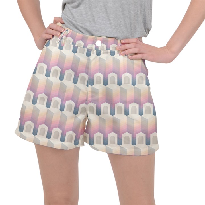 Seamless Pattern Background Entrance Ripstop Shorts