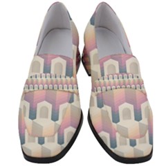 Seamless Pattern Background Entrance Women s Chunky Heel Loafers by HermanTelo