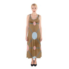 Planets Planet Around Rounds Sleeveless Maxi Dress