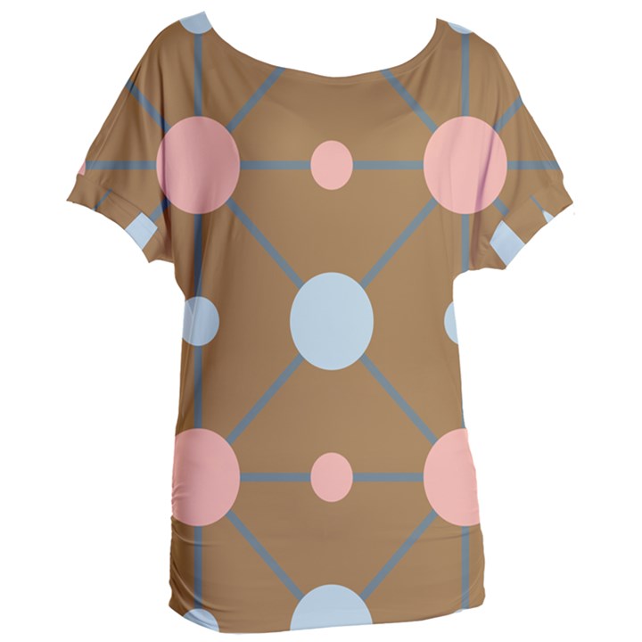 Planets Planet Around Rounds Women s Oversized Tee