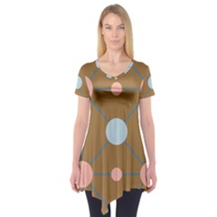 Planets Planet Around Rounds Short Sleeve Tunic 