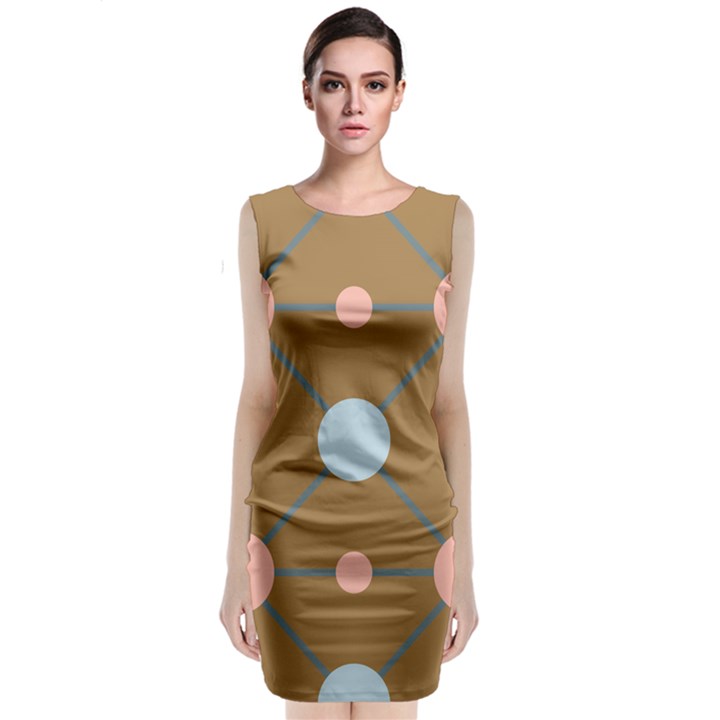 Planets Planet Around Rounds Classic Sleeveless Midi Dress