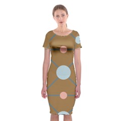 Planets Planet Around Rounds Classic Short Sleeve Midi Dress