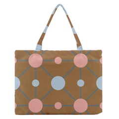 Planets Planet Around Rounds Zipper Medium Tote Bag