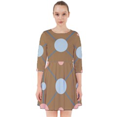 Planets Planet Around Rounds Smock Dress