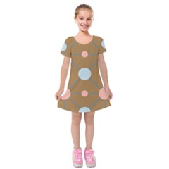 Planets Planet Around Rounds Kids  Short Sleeve Velvet Dress by HermanTelo