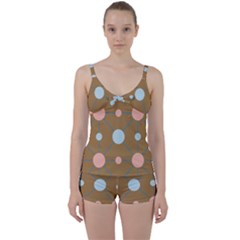 Planets Planet Around Rounds Tie Front Two Piece Tankini