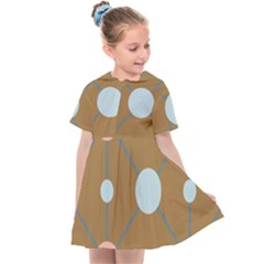 Planets Planet Around Rounds Kids  Sailor Dress