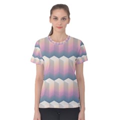 Seamless Pattern Background Block Women s Cotton Tee