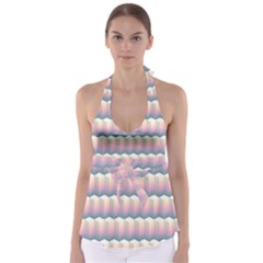 Seamless Pattern Background Block Babydoll Tankini Top