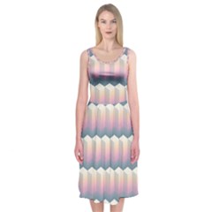 Seamless Pattern Background Block Midi Sleeveless Dress