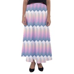 Seamless Pattern Background Block Flared Maxi Skirt