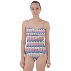 Seamless Pattern Background Block Sweetheart Tankini Set