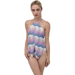 Seamless Pattern Background Block Go With The Flow One Piece Swimsuit