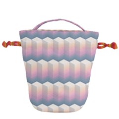 Seamless Pattern Background Block Drawstring Bucket Bag