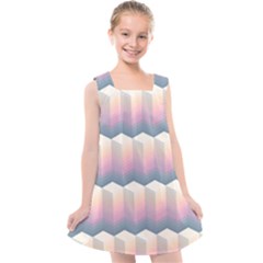 Seamless Pattern Background Block Kids  Cross Back Dress