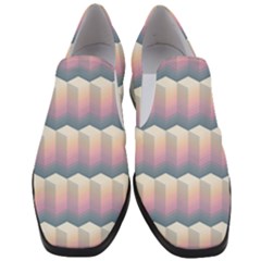 Seamless Pattern Background Block Slip On Heel Loafers