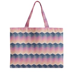 Seamless Pattern Background Block Pink Zipper Mini Tote Bag