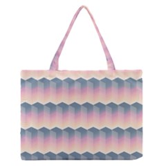 Seamless Pattern Background Block Pink Zipper Medium Tote Bag