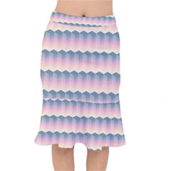 Seamless Pattern Background Block Pink Mermaid Skirt