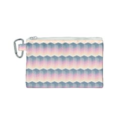 Seamless Pattern Background Block Pink Canvas Cosmetic Bag (small)