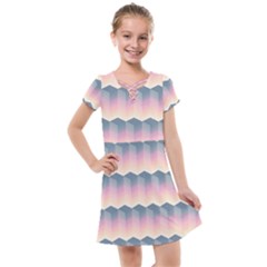 Seamless Pattern Background Block Pink Kids  Cross Web Dress