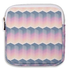 Seamless Pattern Background Block Pink Mini Square Pouch