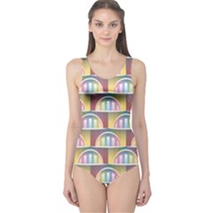 Seamless Pattern Background Abstract One Piece Swimsuit