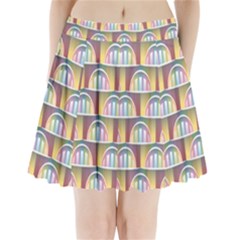 Seamless Pattern Background Abstract Pleated Mini Skirt