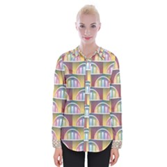 Seamless Pattern Background Abstract Womens Long Sleeve Shirt