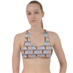 Seamless Pattern Background Abstract Criss Cross Racerback Sports Bra