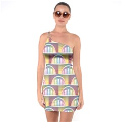 Seamless Pattern Background Abstract One Soulder Bodycon Dress