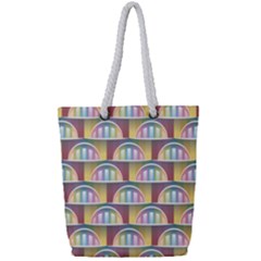 Seamless Pattern Background Abstract Full Print Rope Handle Tote (small) by HermanTelo