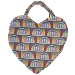 Seamless Pattern Background Abstract Giant Heart Shaped Tote