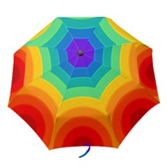 Rainbow Background Colorful Folding Umbrellas