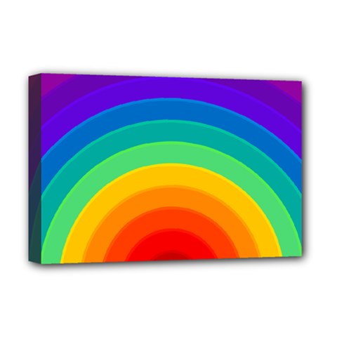 Rainbow Background Colorful Deluxe Canvas 18  X 12  (stretched)