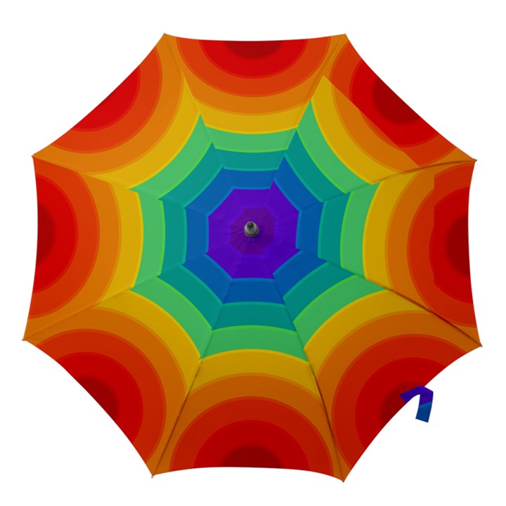 Rainbow Background Colorful Hook Handle Umbrellas (Large)