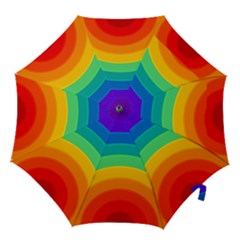 Rainbow Background Colorful Hook Handle Umbrellas (small)