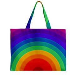 Rainbow Background Colorful Zipper Mini Tote Bag