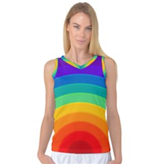 Rainbow Background Colorful Women s Basketball Tank Top