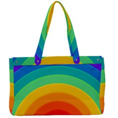 Rainbow Background Colorful Canvas Work Bag