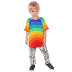 Rainbow Background Colorful Kids  Raglan Tee