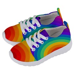 Rainbow Background Colorful Kids  Lightweight Sports Shoes